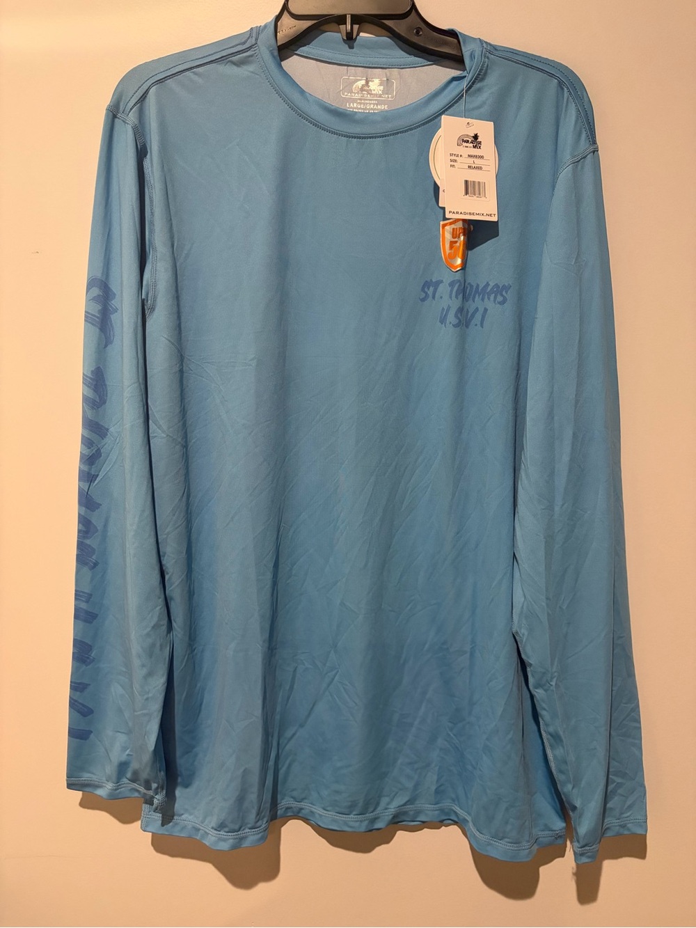 Men's Long-Sleeve Performance Shirt - Sky Blue